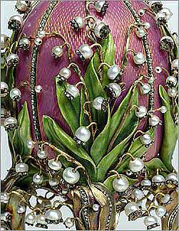 1898 Lilies of the Valley Egg detail