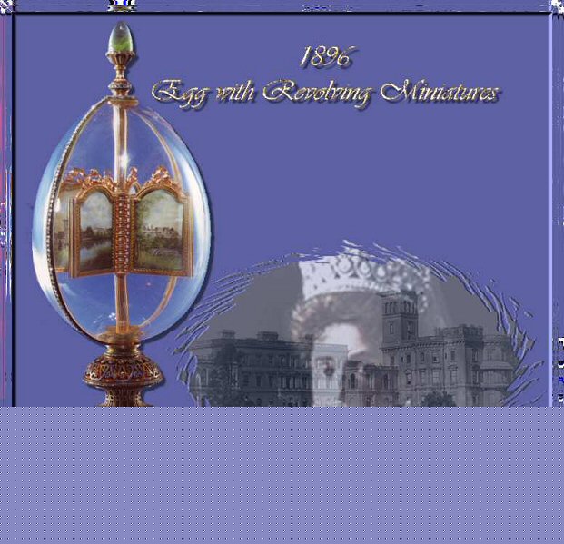 Egg with revolving miniatures