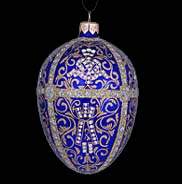 Fabergé Twelve Monogram Egg Glass Ornament