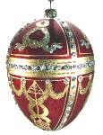 Rosebud Egg as Christmas ornament